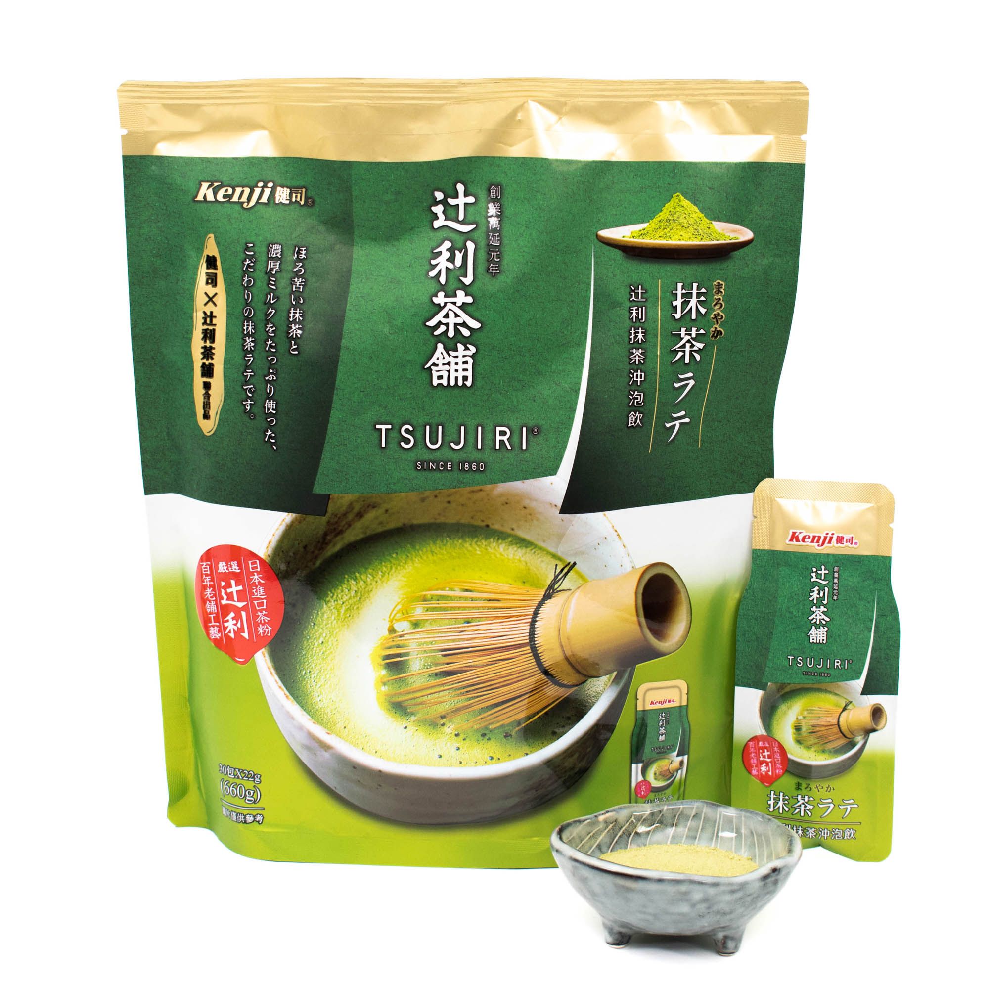 Kenji健司辻利抹茶奶茶沖泡飲/ 22g X 30包